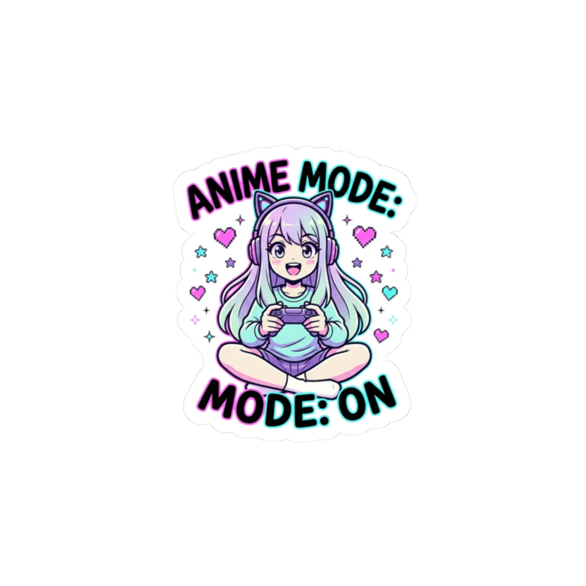 Anime Mode Chibi Sticker | kawaii, pastel manga aesthetic