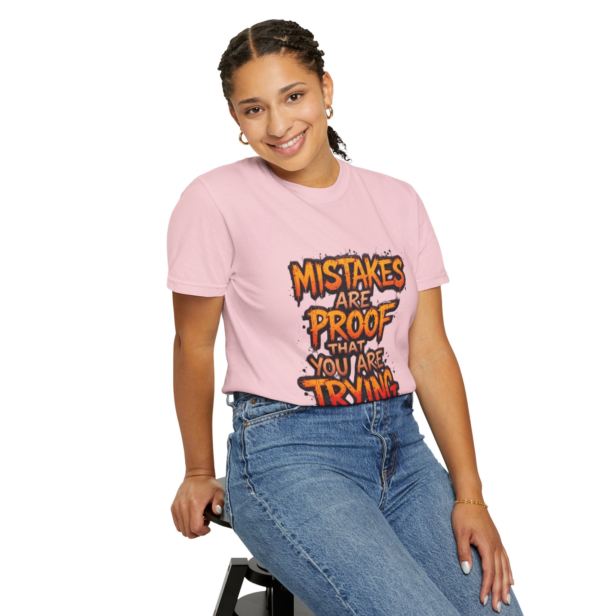 Motivational Graphic T-Shirt "Mistakes Are Proof You Are Trying"  "Failure Is Part Of Success"
