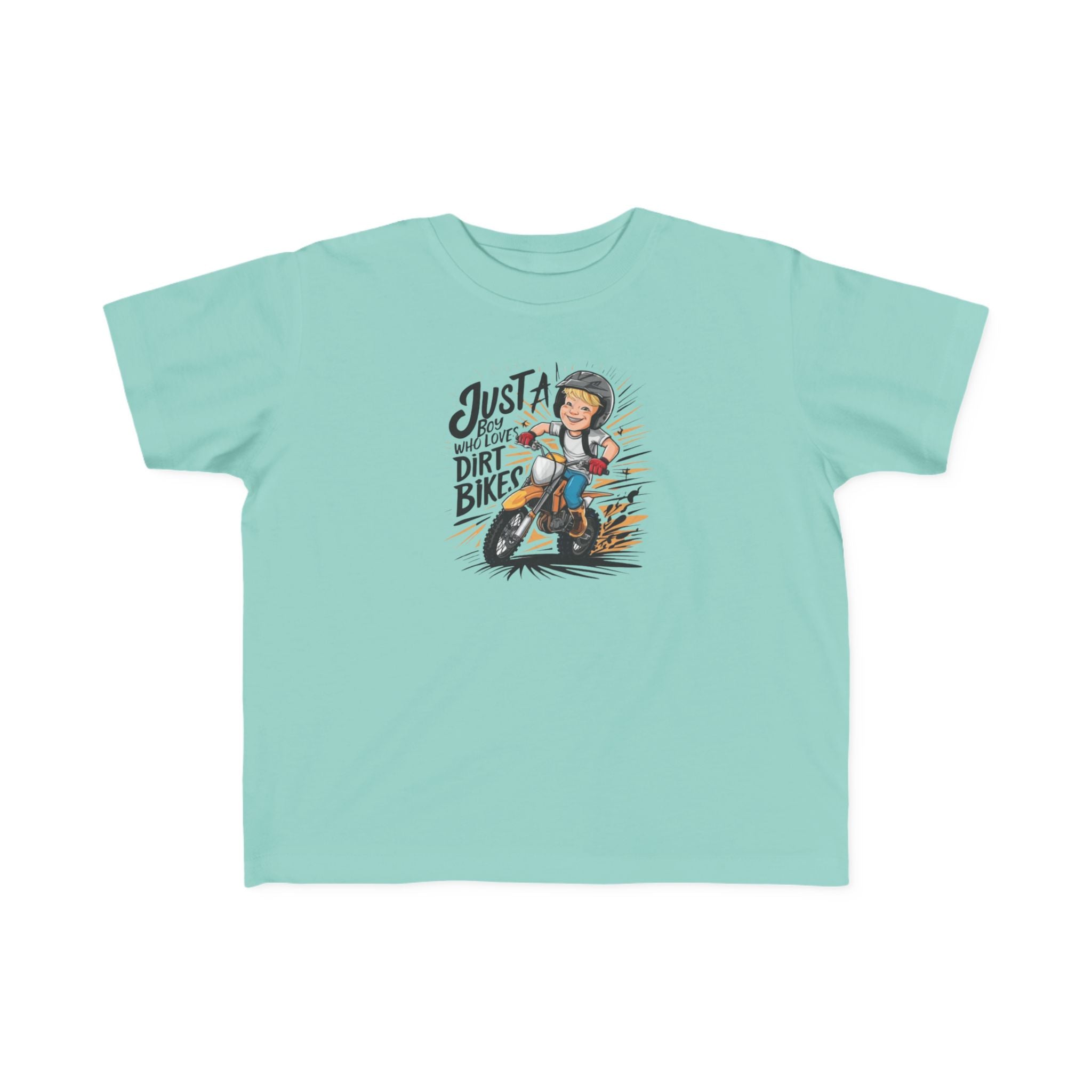 Toddler Dirt Bike Tee  "Just a Kid Who Loves Dirt Bikes" Cute Motorcycle Shirt