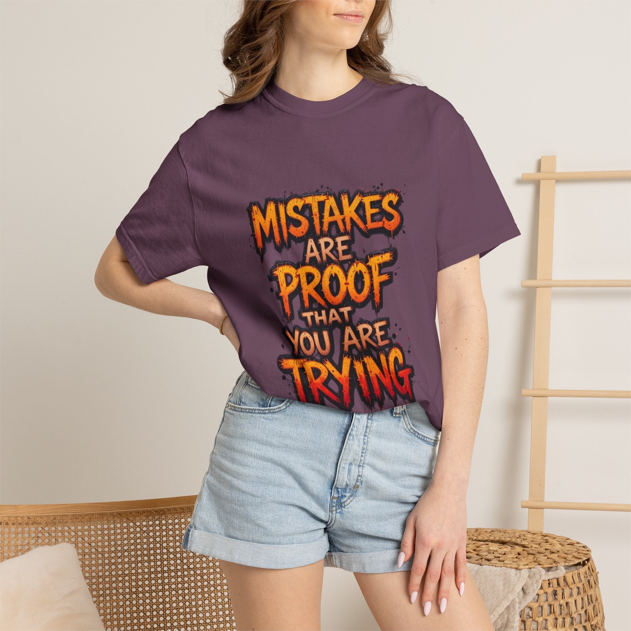 Motivational Graphic T-Shirt "Mistakes Are Proof You Are Trying"  "Failure Is Part Of Success"