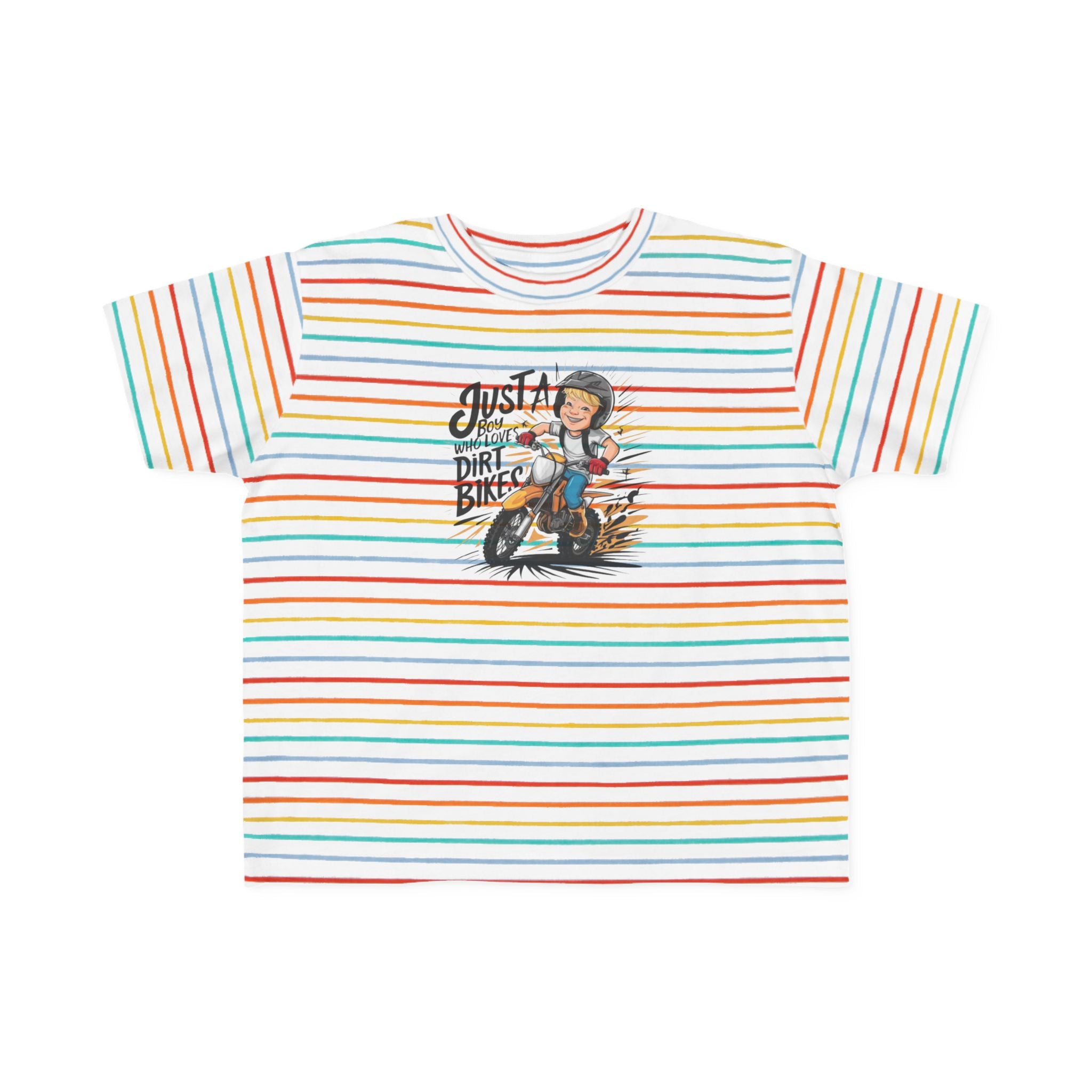 Toddler Dirt Bike Tee  "Just a Kid Who Loves Dirt Bikes" Cute Motorcycle Shirt