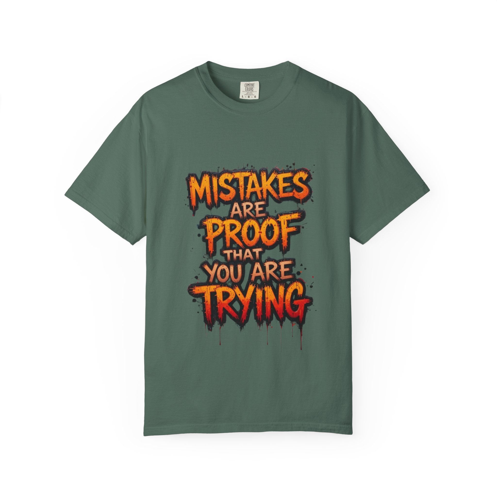 Motivational Graphic T-Shirt "Mistakes Are Proof You Are Trying"  "Failure Is Part Of Success"