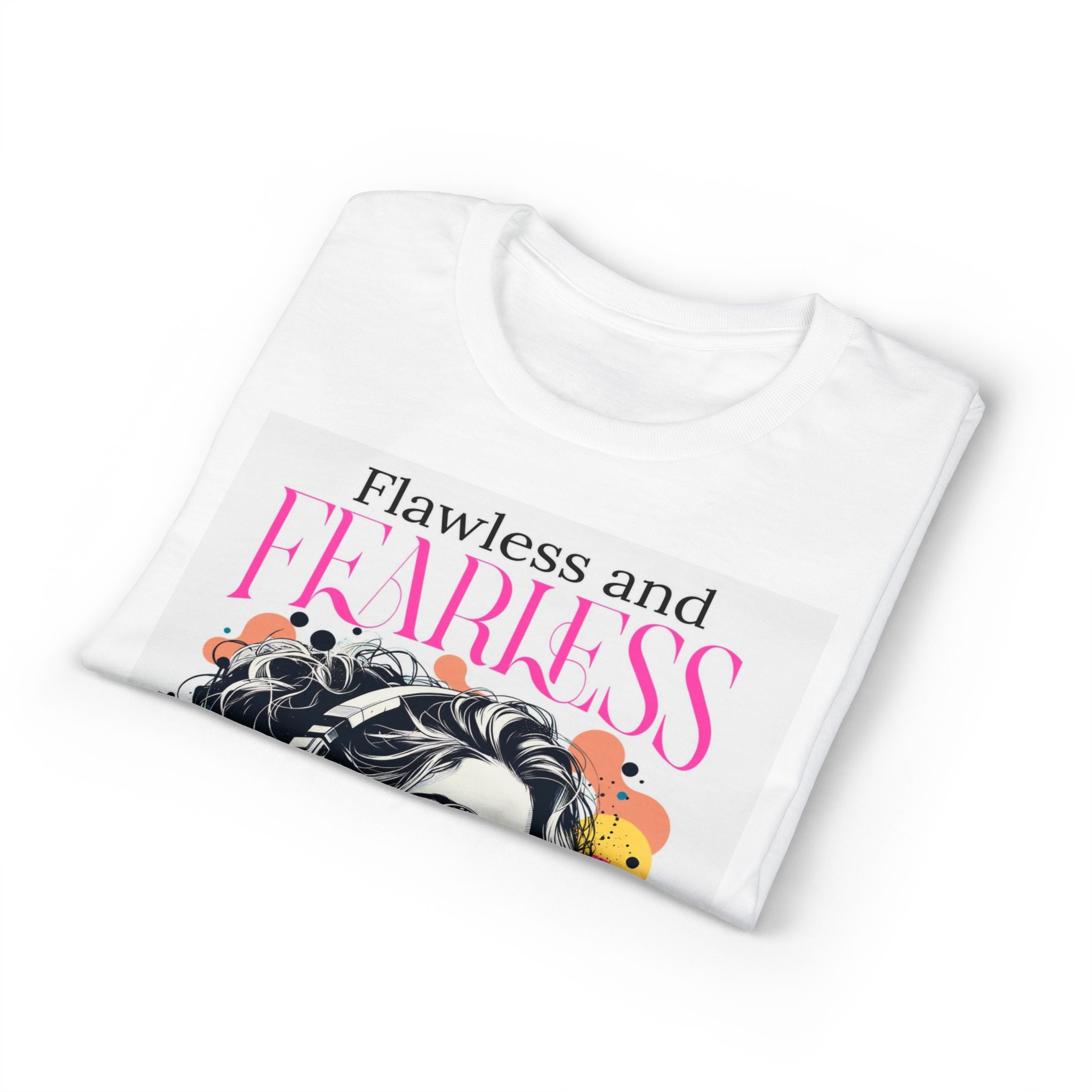 Flawless and Fearless Graphic Tee Retro Pop Art Woman Design