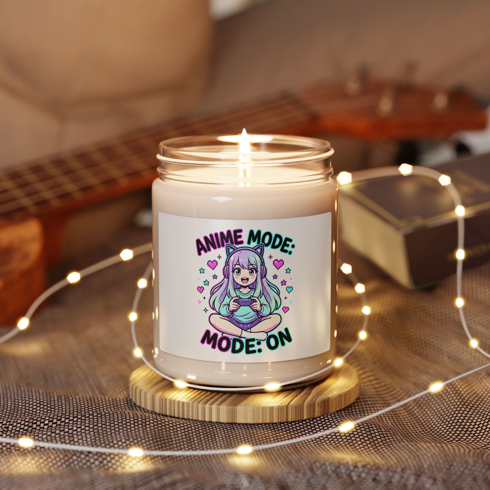 Anime Mode Cute Chibi Candle, Soy Candle, Kawaii Manga Aesthetic