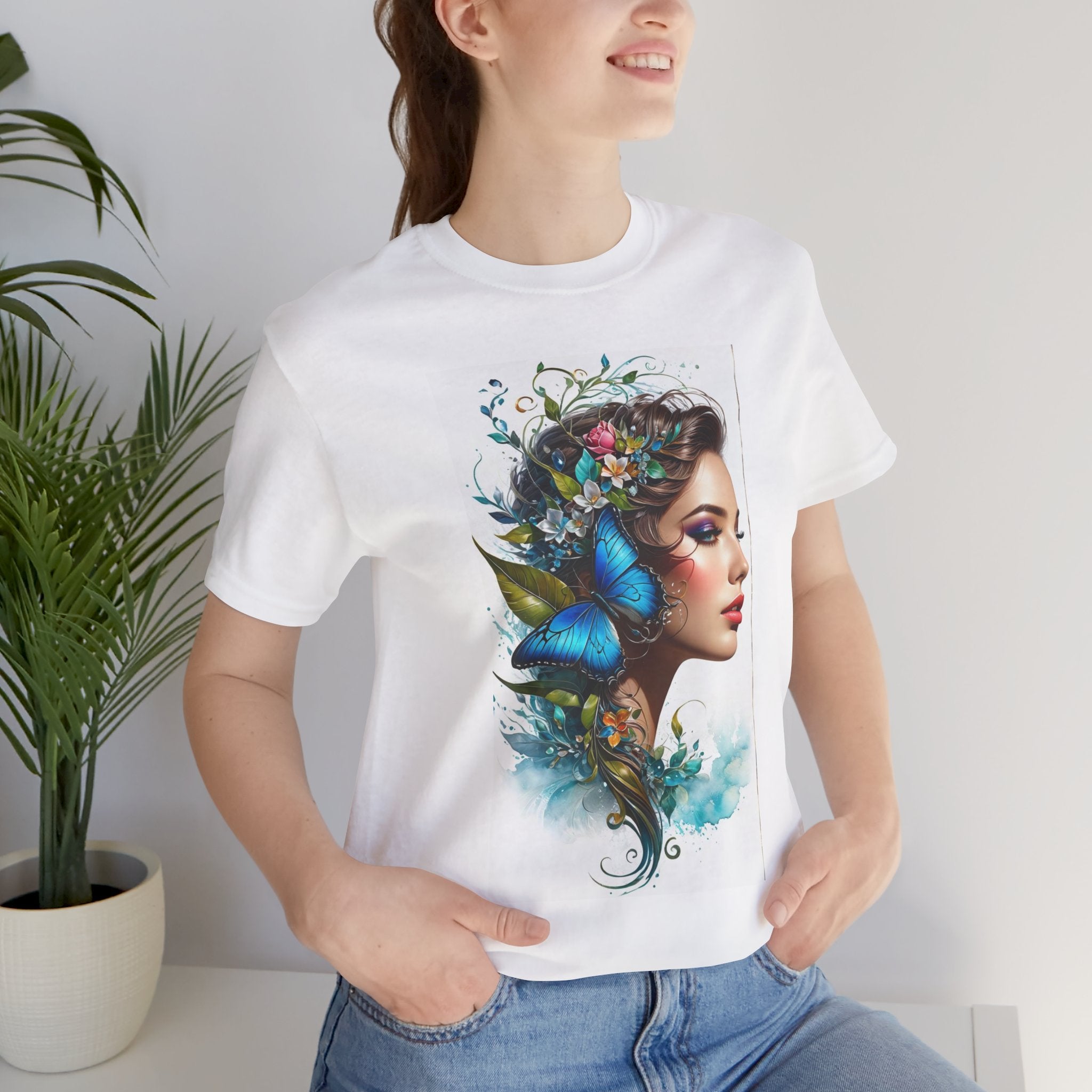 Butterfly Muse Portrait T-Shirt