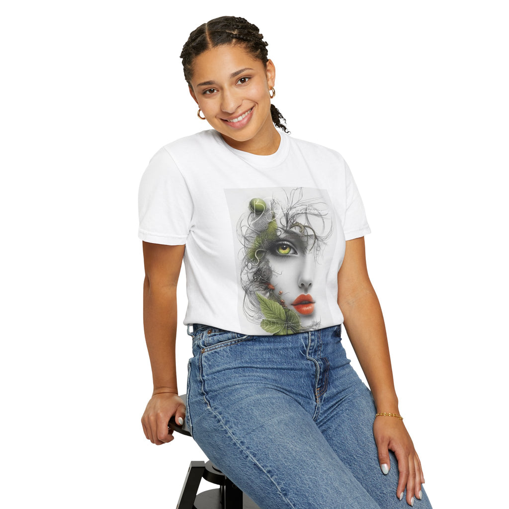 Artistic Face & Motivational Lion T-Shirt