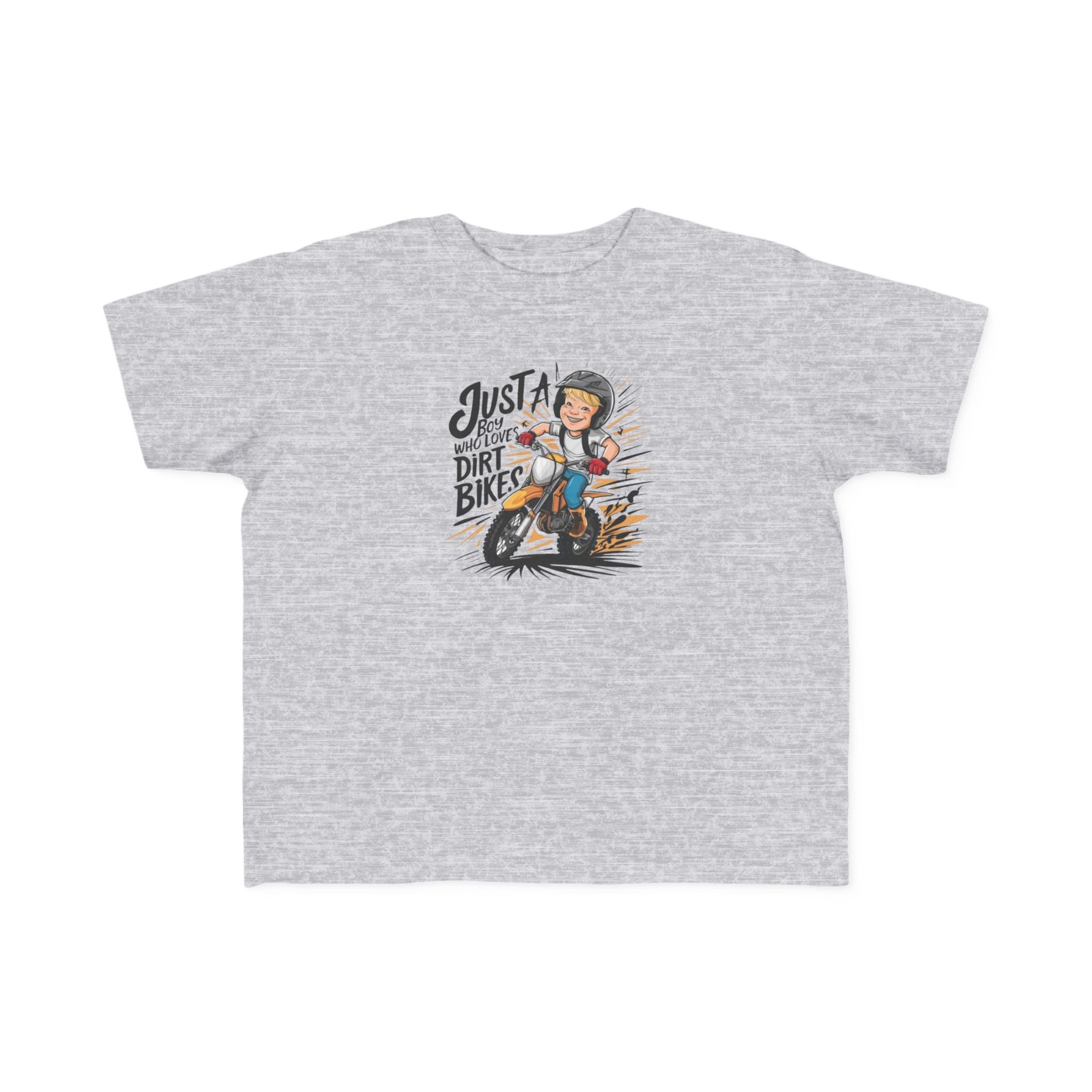 Toddler Dirt Bike Tee  "Just a Kid Who Loves Dirt Bikes" Cute Motorcycle Shirt