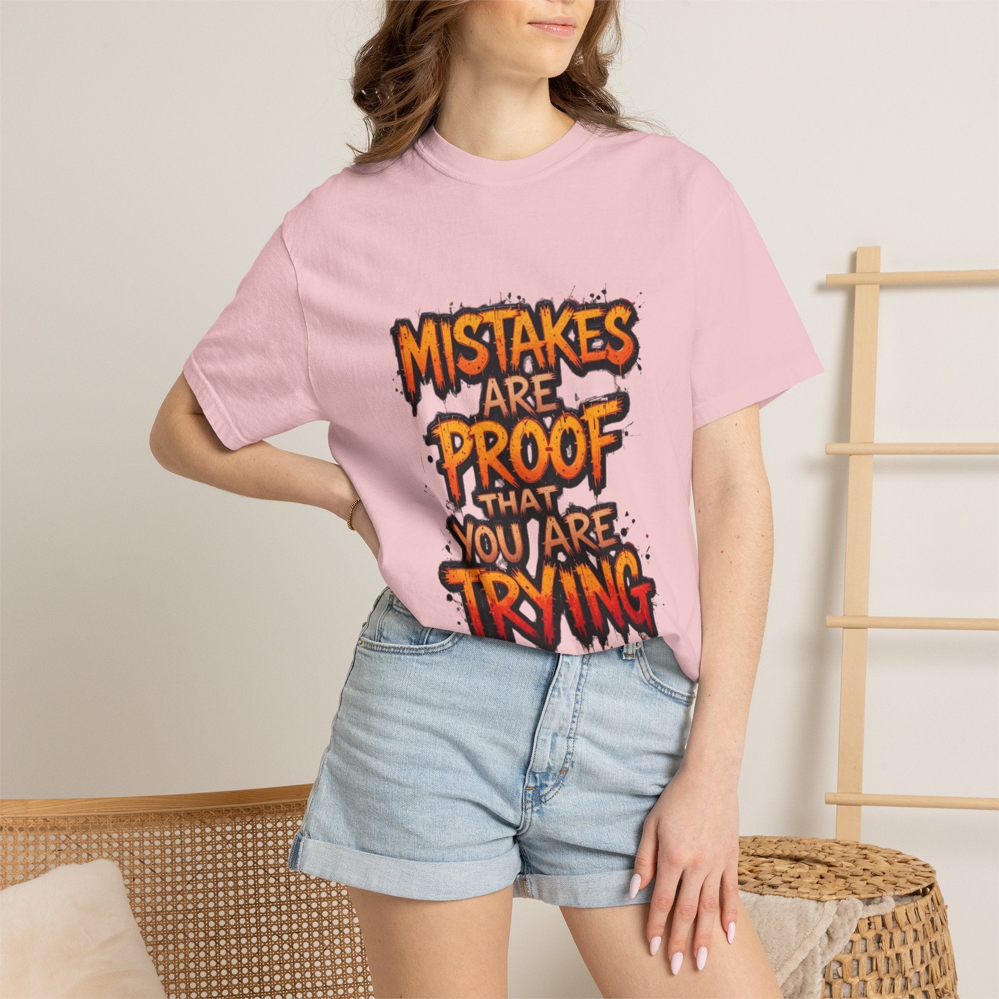 Motivational Graphic T-Shirt "Mistakes Are Proof You Are Trying"  "Failure Is Part Of Success"