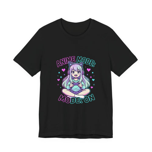 Anime Mode Cute Chibi Tee | kawaii anime aesthetic, pastel manga panel