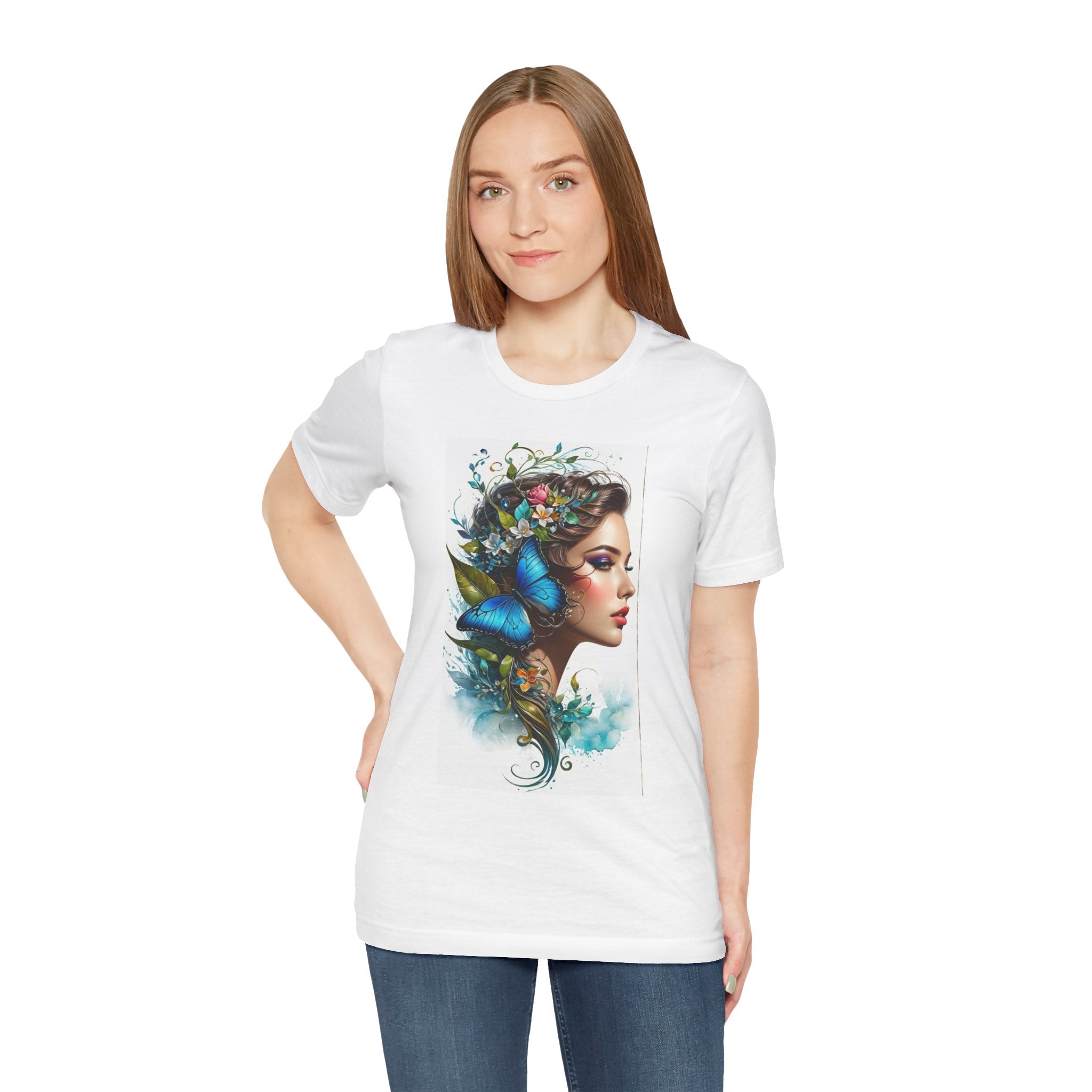Butterfly Muse Portrait T-Shirt