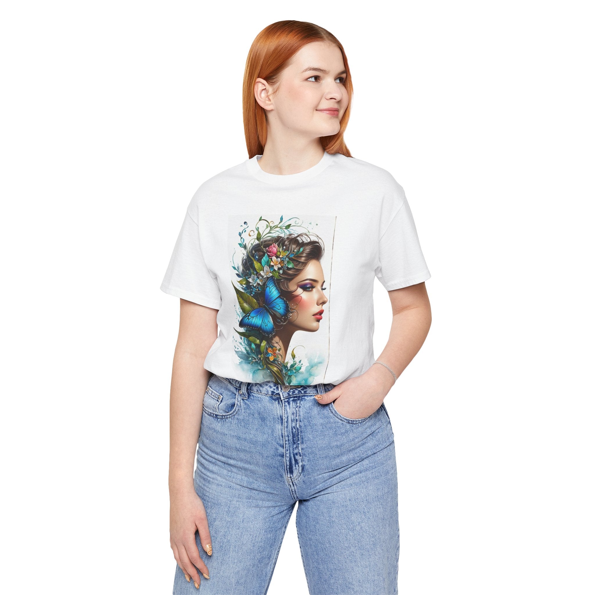 Butterfly Muse Portrait T-Shirt