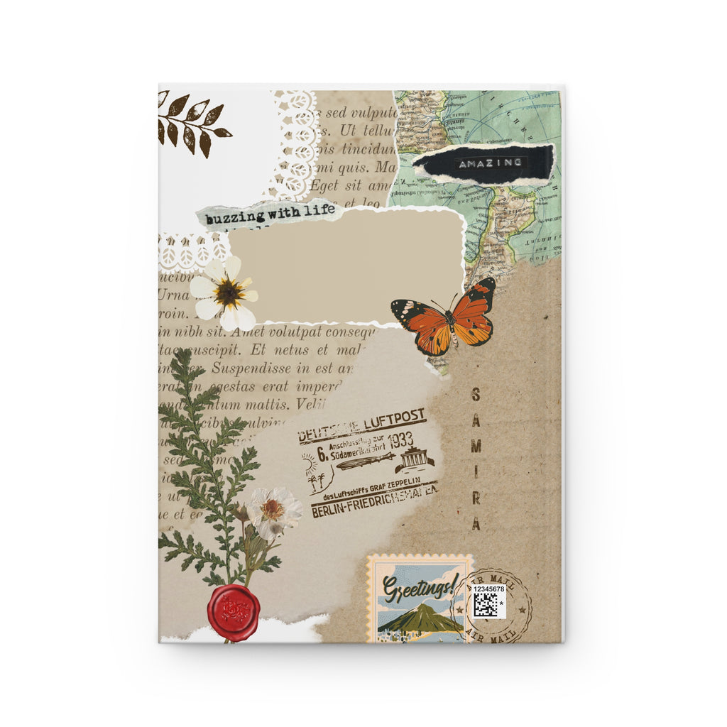Daily Journal Hardcover — Vintage Travel Collage Notebook