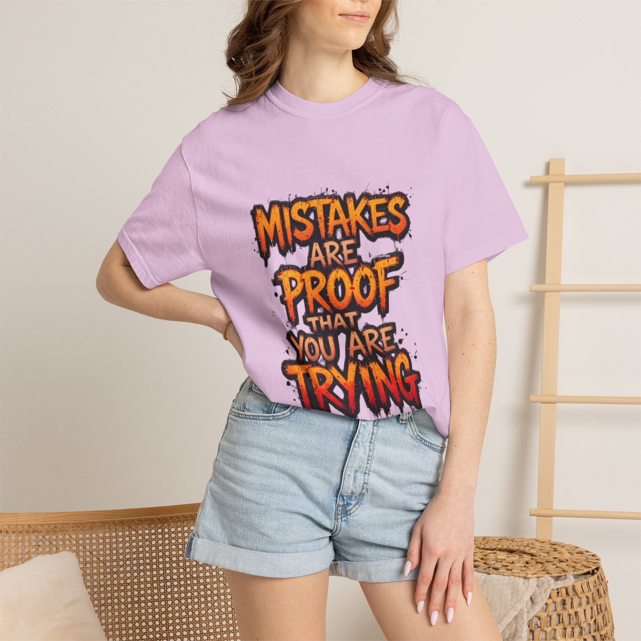 Motivational Graphic T-Shirt "Mistakes Are Proof You Are Trying"  "Failure Is Part Of Success"