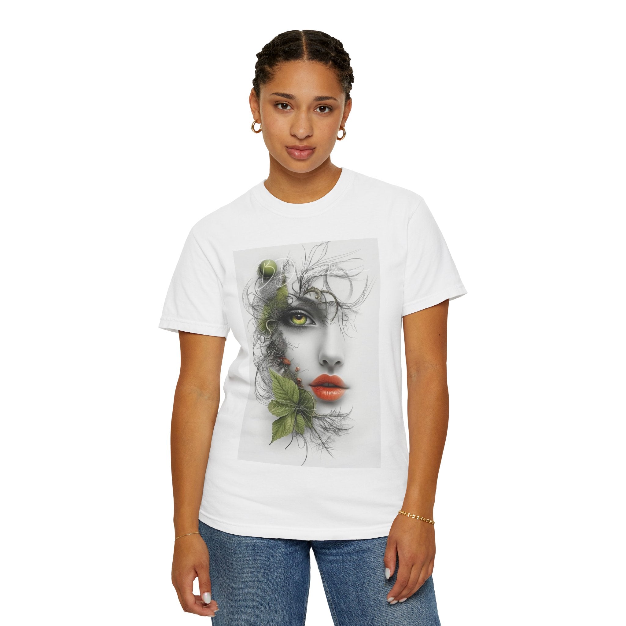 Artistic Face & Motivational Lion T-Shirt