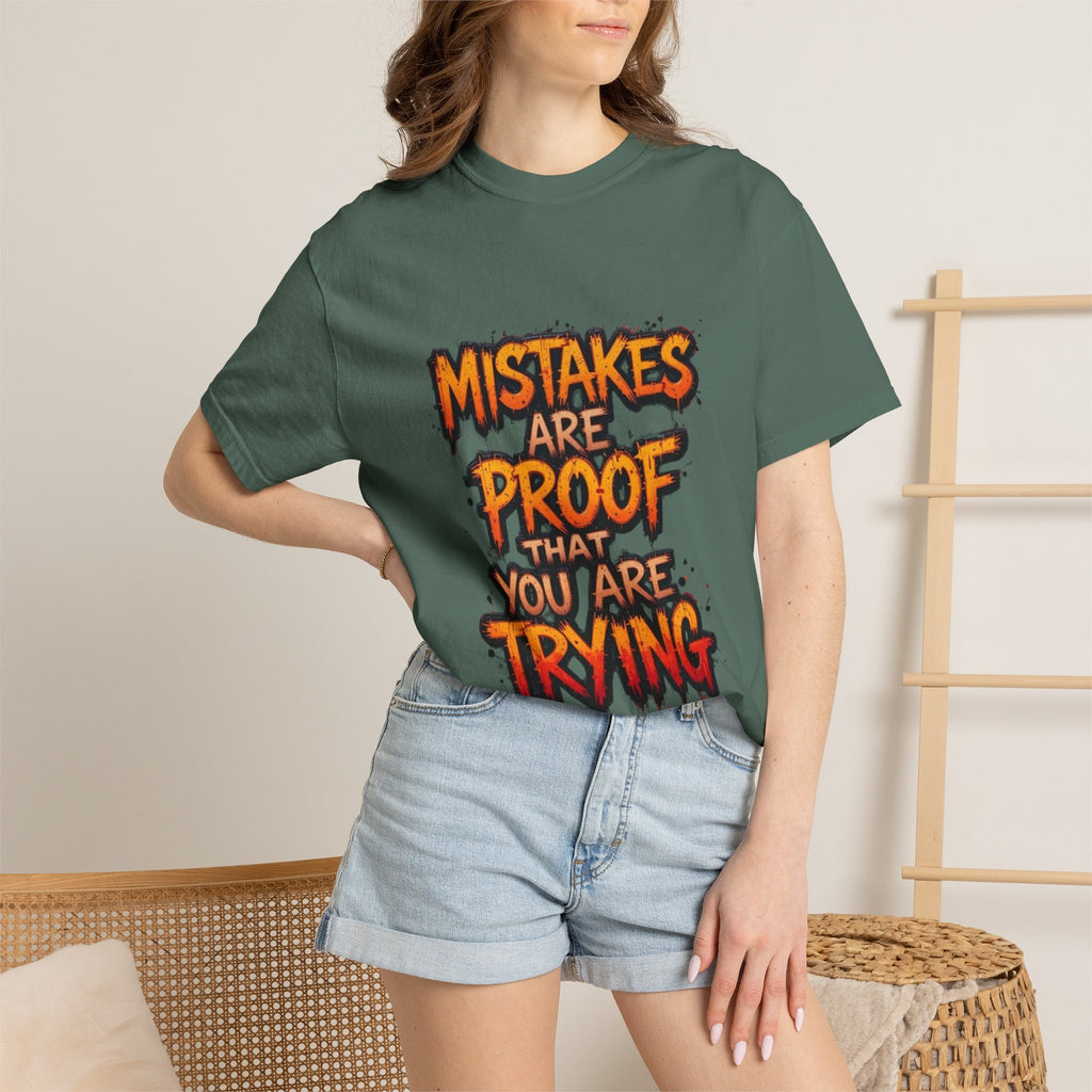 Motivational Graphic T-Shirt "Mistakes Are Proof You Are Trying"  "Failure Is Part Of Success"