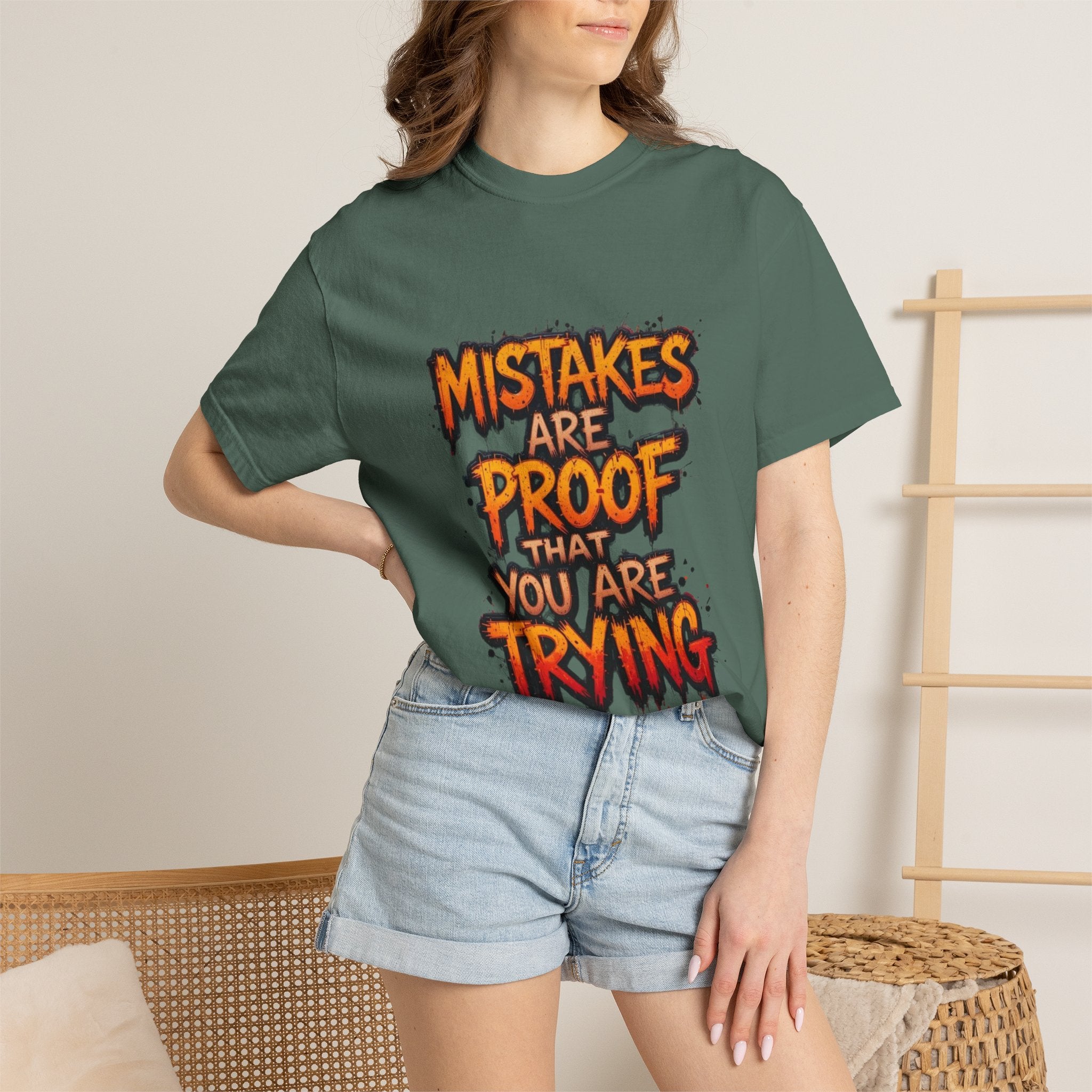 Motivational Graphic T-Shirt "Mistakes Are Proof You Are Trying"  "Failure Is Part Of Success"