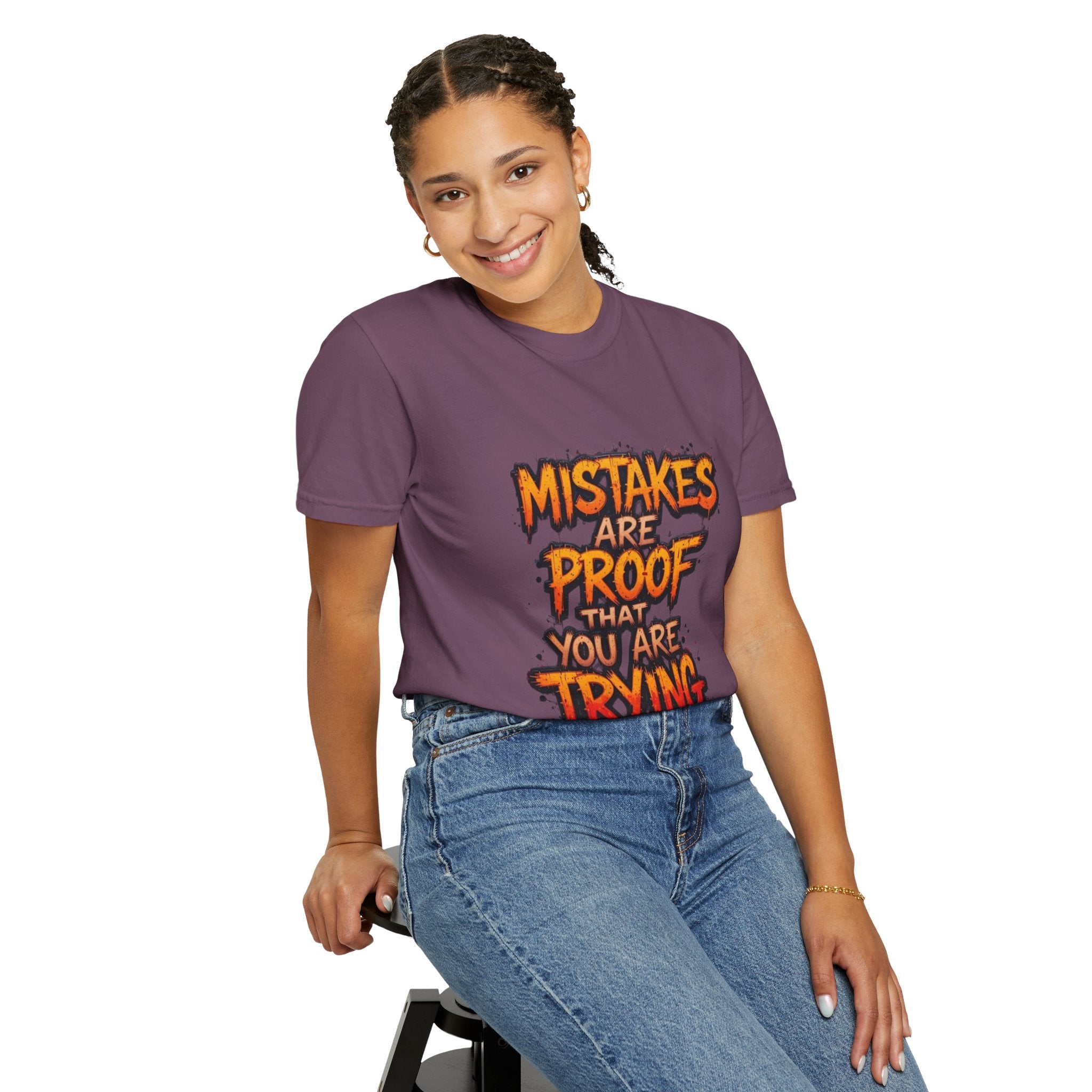 Motivational Graphic T-Shirt "Mistakes Are Proof You Are Trying"  "Failure Is Part Of Success"