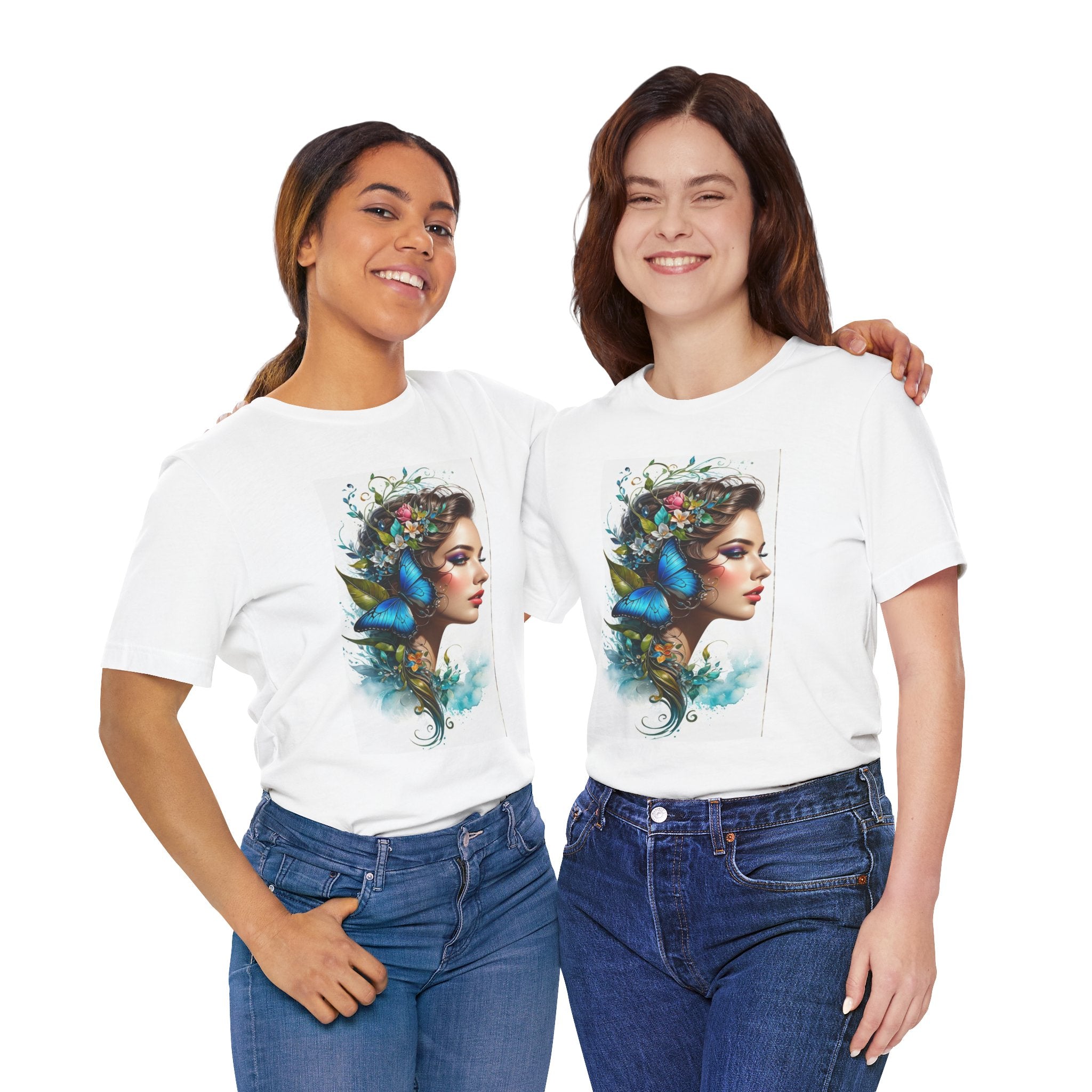 Butterfly Muse Portrait T-Shirt