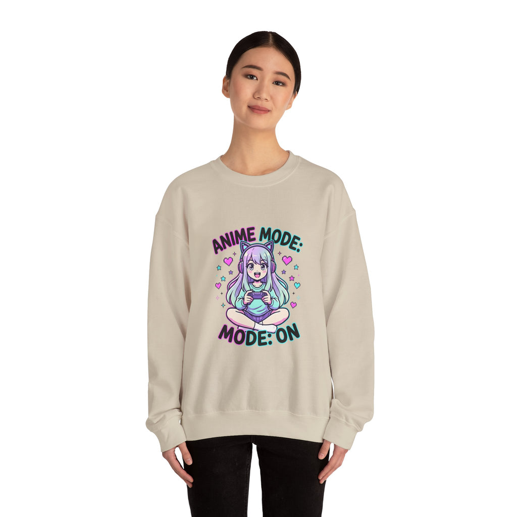 Anime Mode Cute Chibi Girl Sweatshirt | anime aesthetic, kawaii