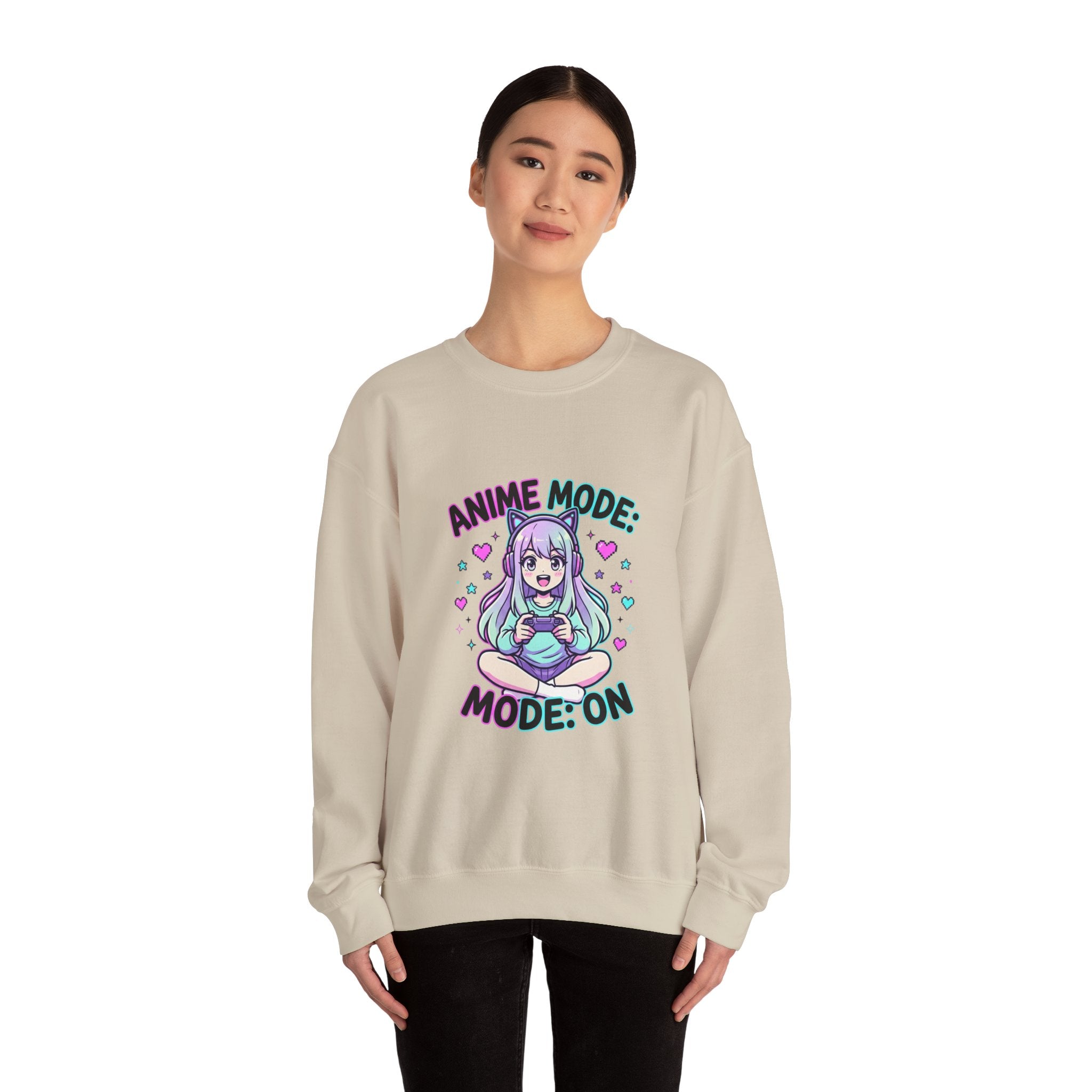 Anime Mode Cute Chibi Girl Sweatshirt | anime aesthetic, kawaii