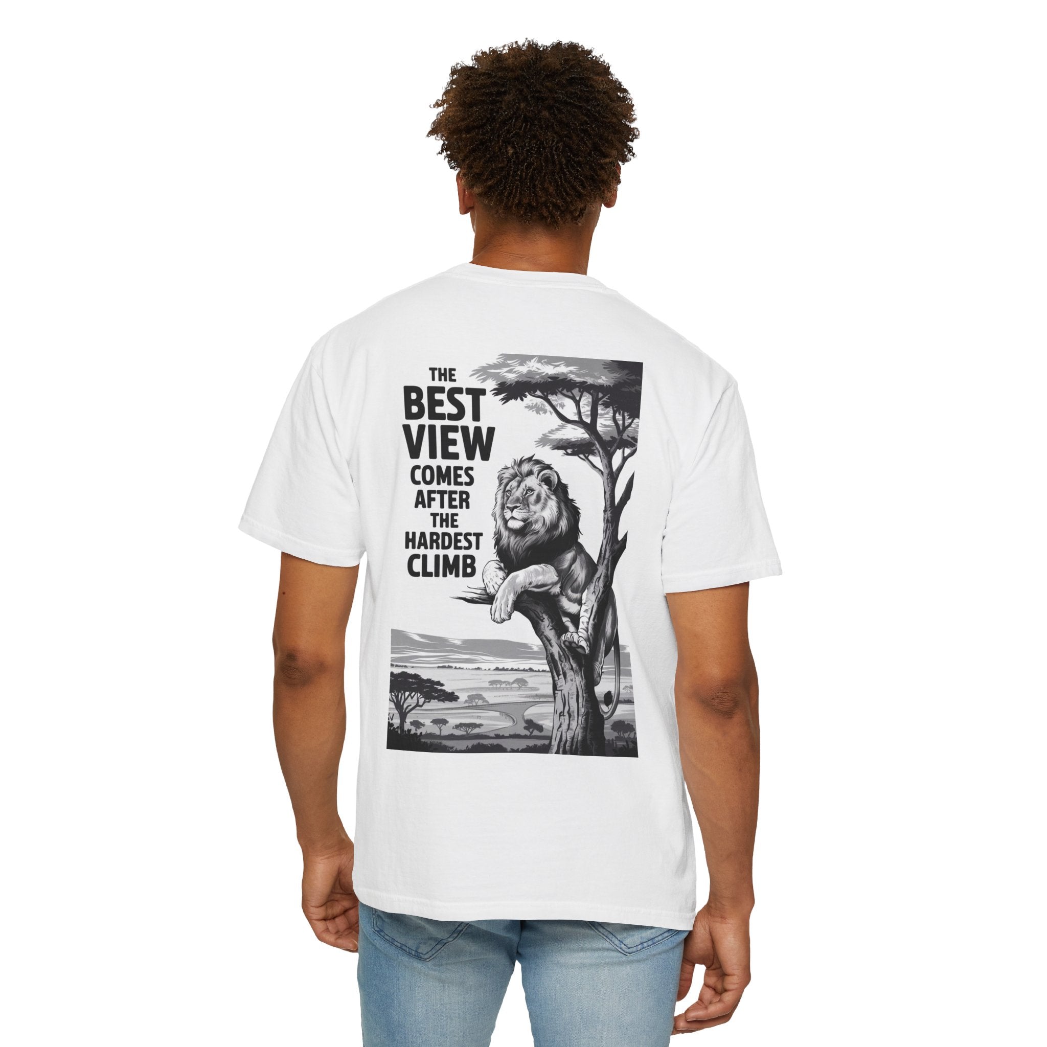 Artistic Face & Motivational Lion T-Shirt