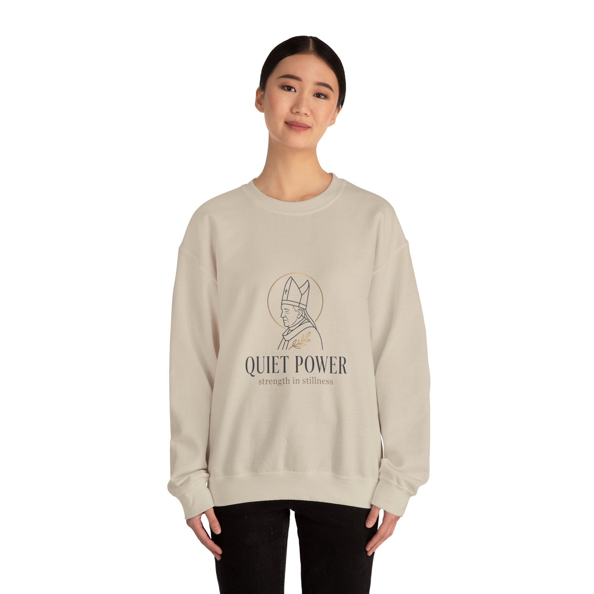 Quiet Power sweatshirt | divine symbolism, serene authority, ritual-inspired