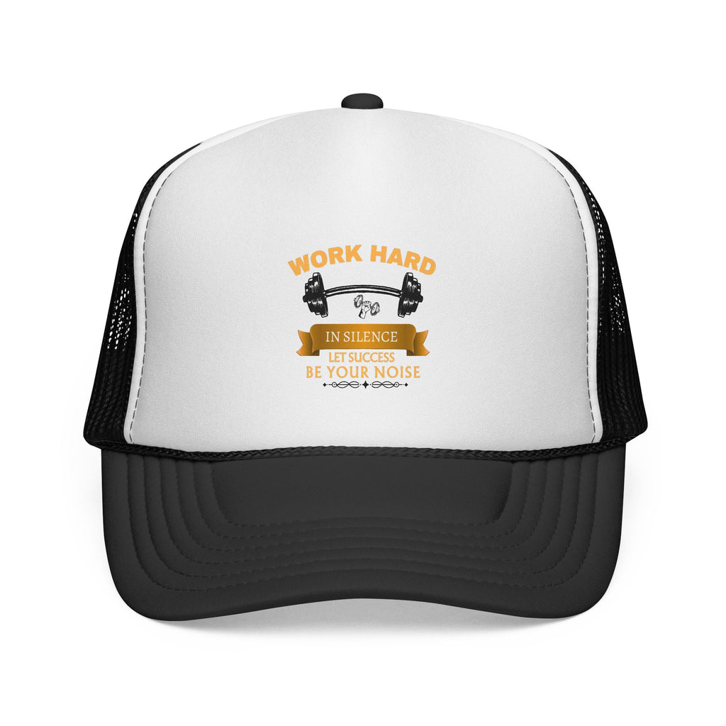 Trucker Cap — "Work Hard in Silence, Let Success Make the Noise" Fitness Mesh Hat