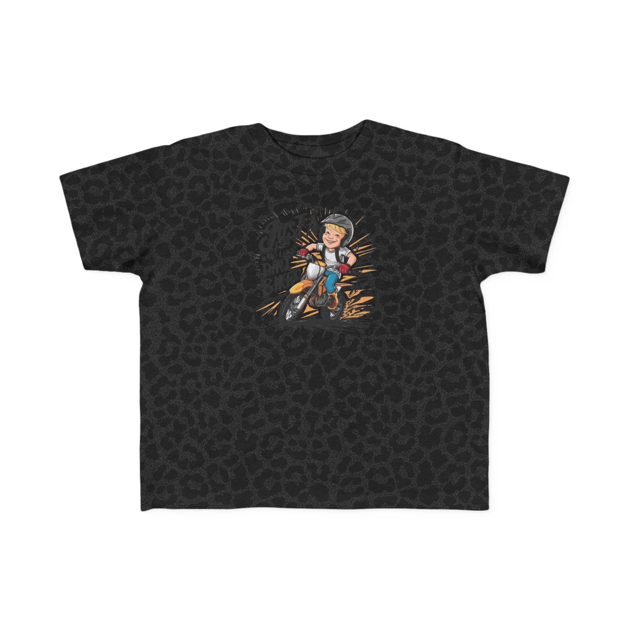 Toddler Dirt Bike Tee  "Just a Kid Who Loves Dirt Bikes" Cute Motorcycle Shirt
