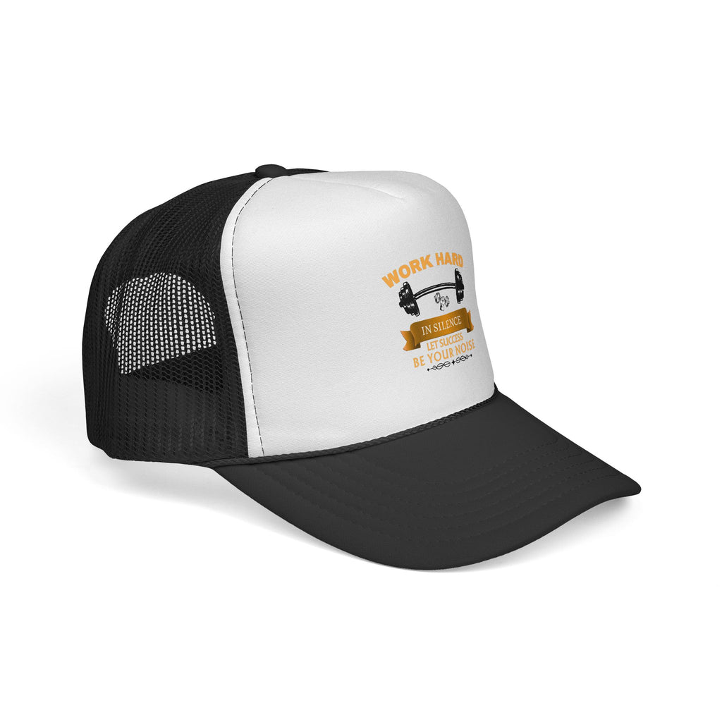 Trucker Cap — "Work Hard in Silence, Let Success Make the Noise" Fitness Mesh Hat