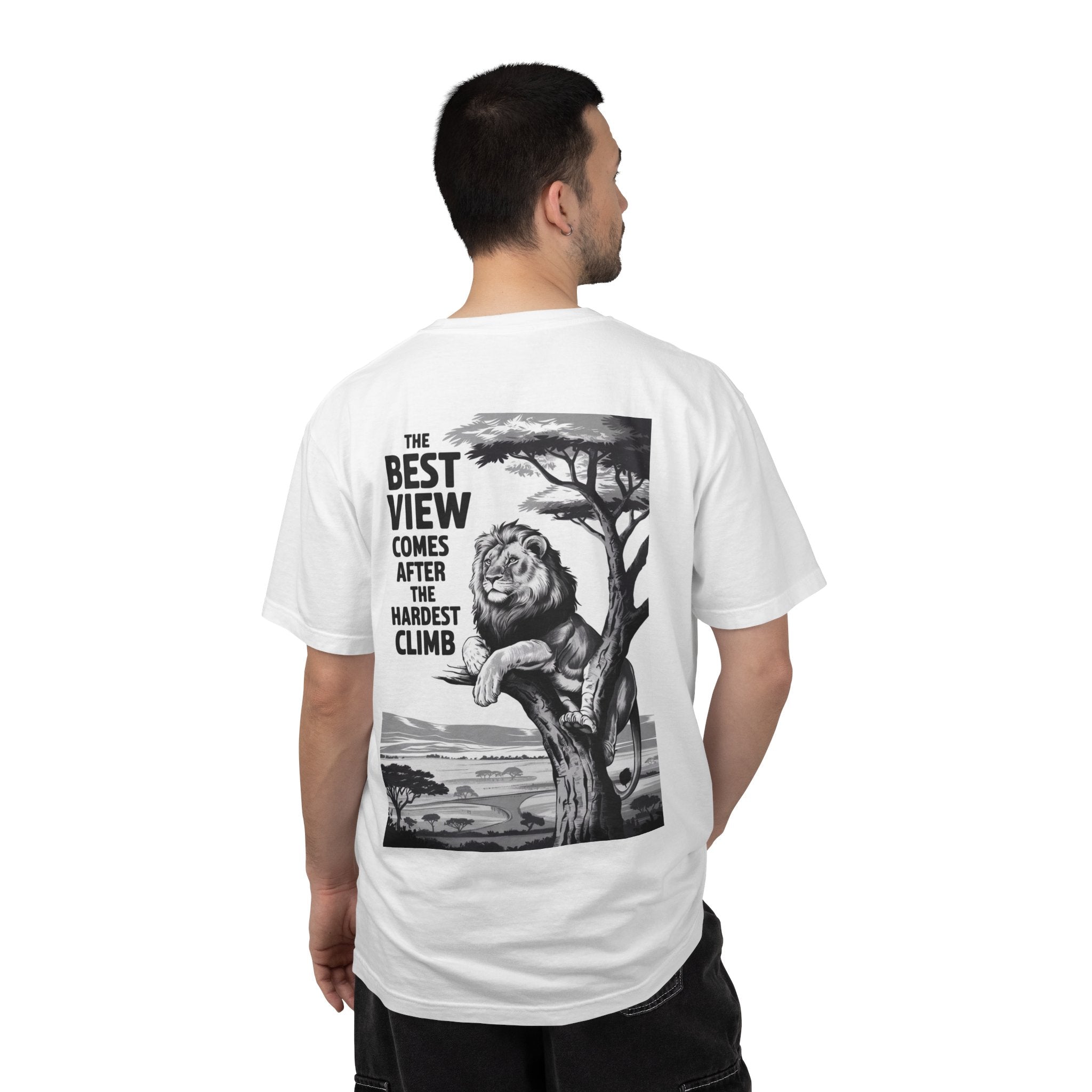 Artistic Face & Motivational Lion T-Shirt
