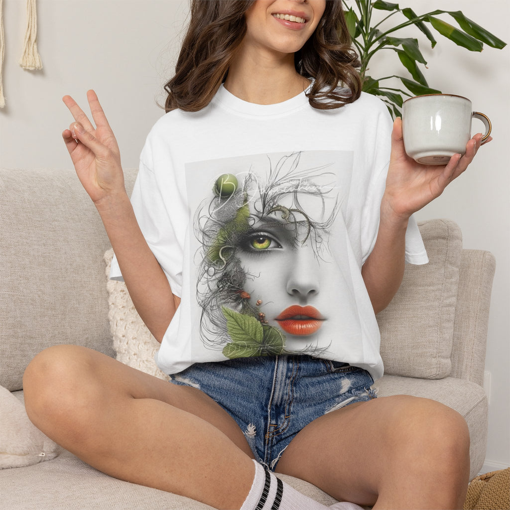 Artistic Face & Motivational Lion T-Shirt
