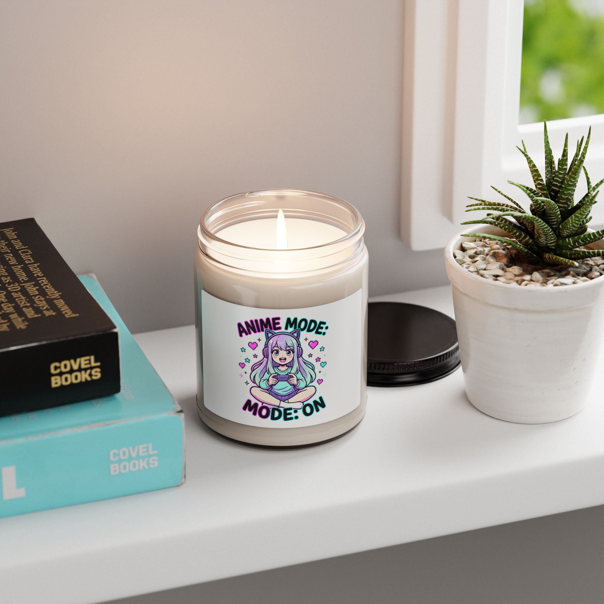 Anime Mode Cute Chibi Candle, Soy Candle, Kawaii Manga Aesthetic