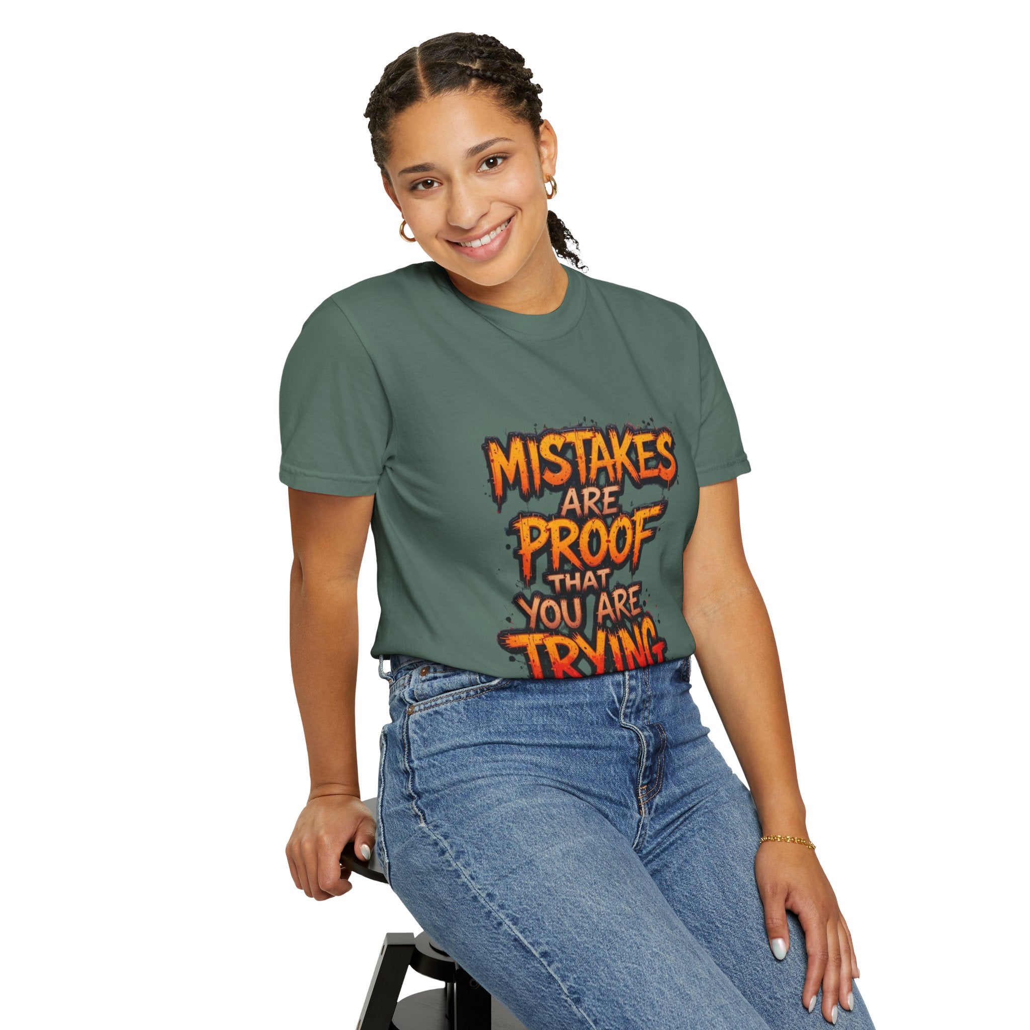 Motivational Graphic T-Shirt "Mistakes Are Proof You Are Trying"  "Failure Is Part Of Success"