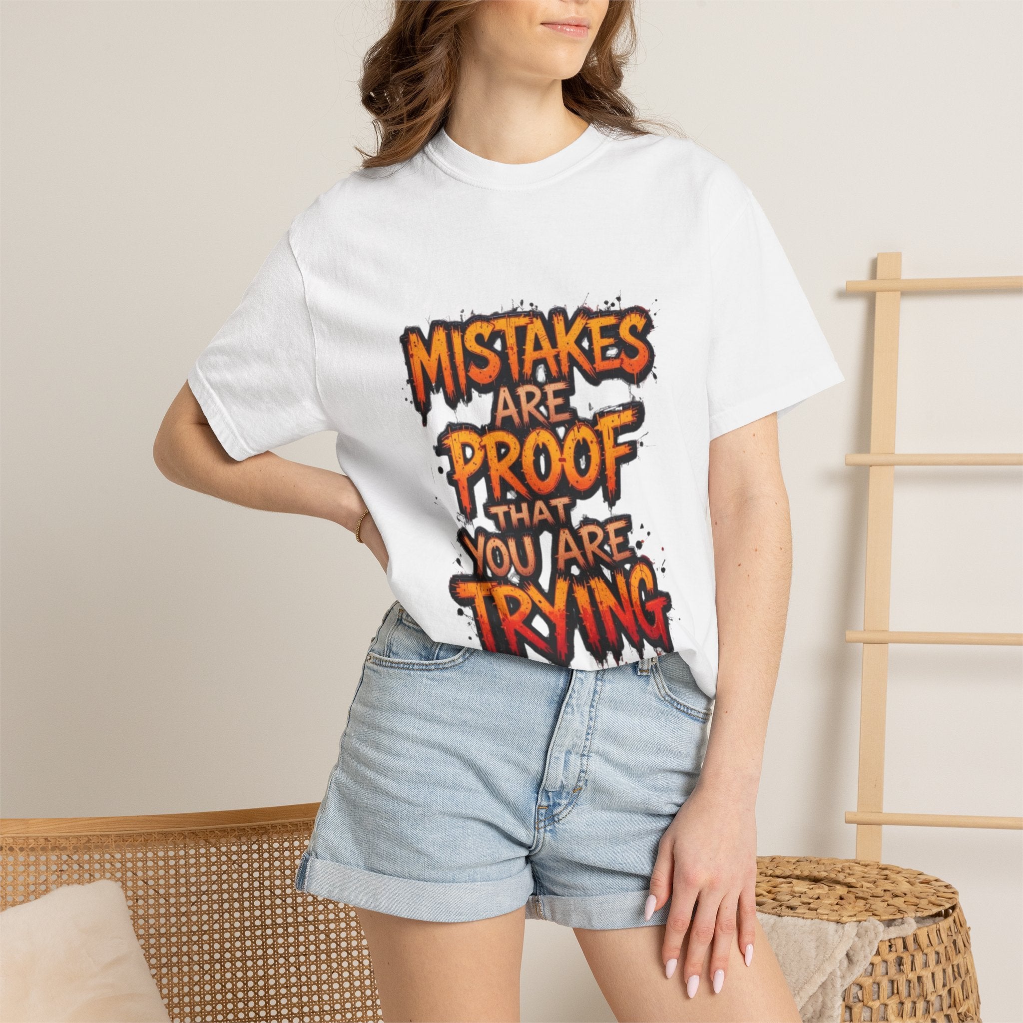 Motivational Graphic T-Shirt "Mistakes Are Proof You Are Trying"  "Failure Is Part Of Success"