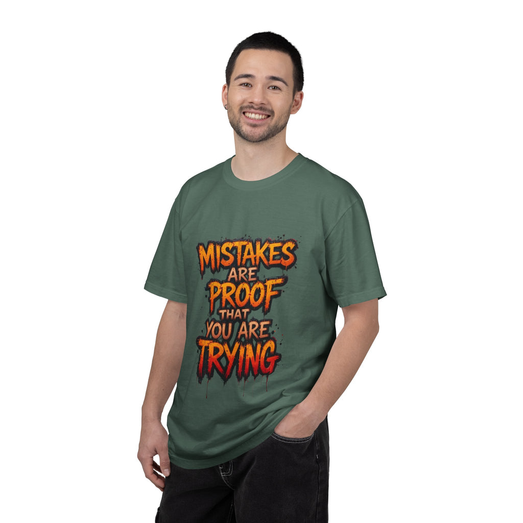 Motivational Graphic T-Shirt "Mistakes Are Proof You Are Trying"  "Failure Is Part Of Success"