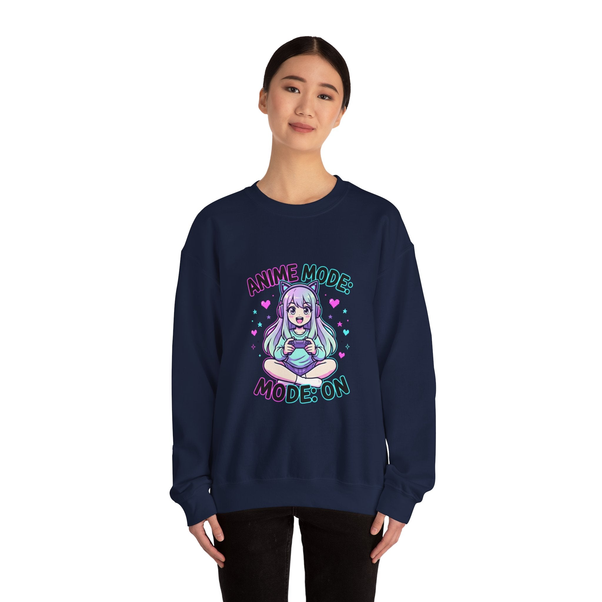 Anime Mode Cute Chibi Girl Sweatshirt | anime aesthetic, kawaii