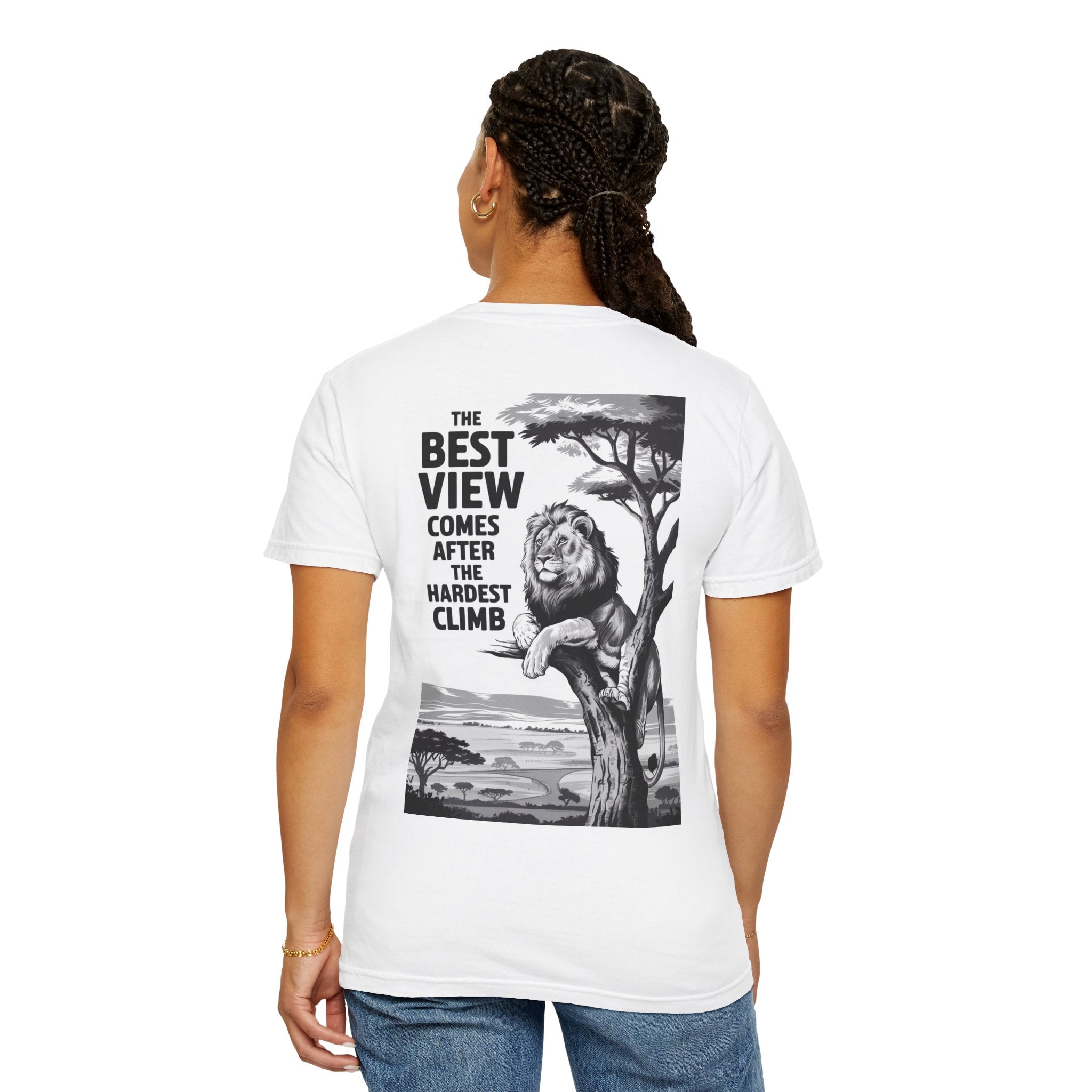 Artistic Face & Motivational Lion T-Shirt